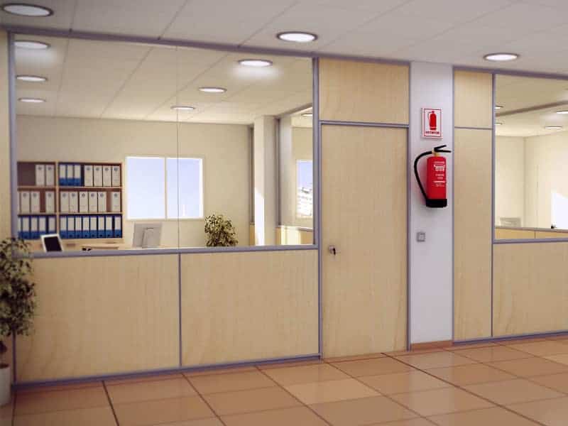 Divisiones para oficina piso techo